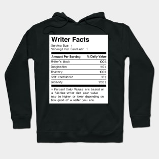 Facts | Funny Novelist Writer Gift Hoodie